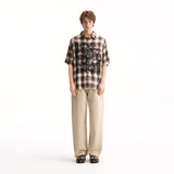 WIDE STRAIGHT-LEG CASUAL PANTS