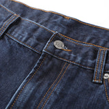 14oz DESIZED SELVEDGE RAW WIDE-LEG JEANS-NAVY