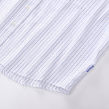 BLUE PINSTRIPE SHORT-SLEEVE BUTTON-UP SHIRT