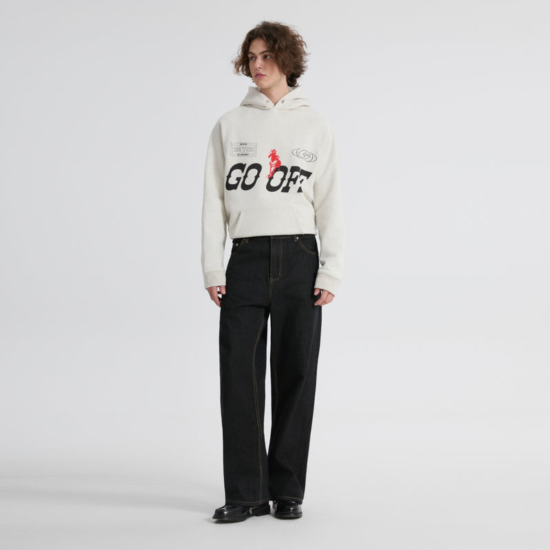 14oz DESIZED SELVEDGE RAW WIDE-LEG JEANS-INDIGO