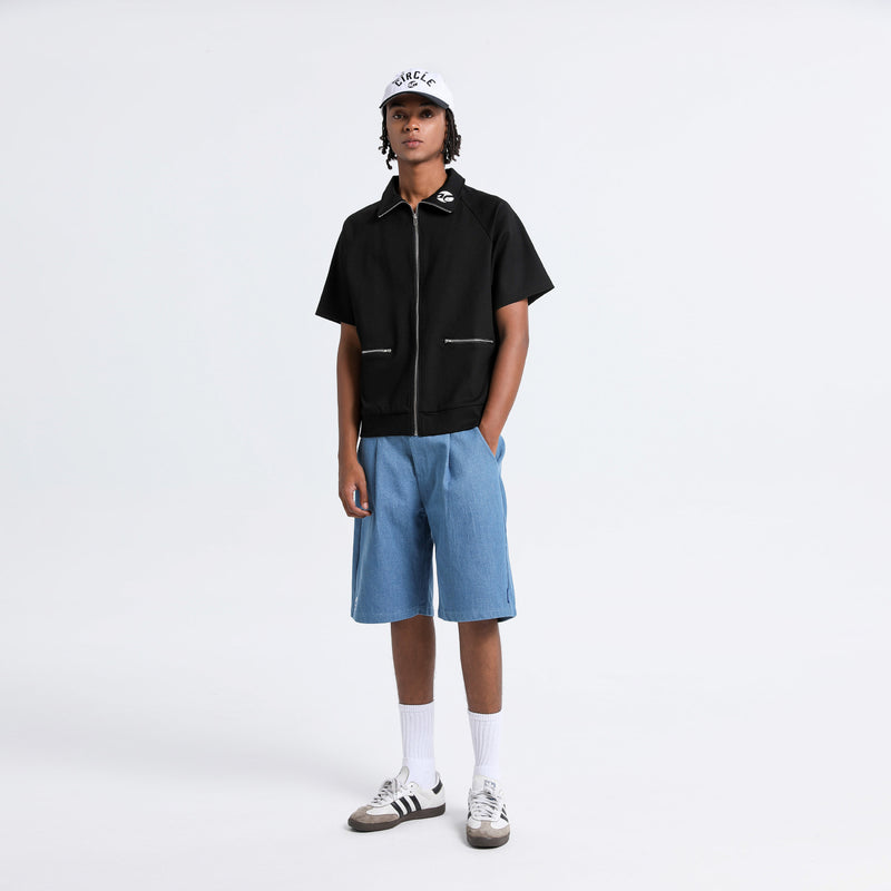 COTTON DENIM SHORTS