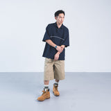 TEXTURED WAFFLE-KNIT SHORT-SLEEVE POLO