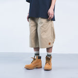 CROPPED WIDE-LEG PANTS (Khaki)