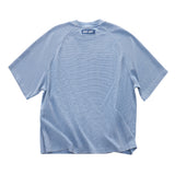 BOXY WAFFLE KNIT RAGLAN RELAXED T-SHIRT (Blue)